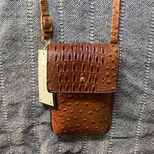 Le Miel Ostrich Print Vegan Mini Crossbody